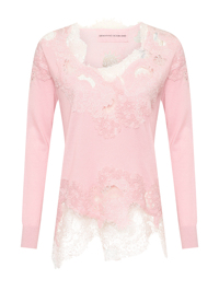 Ermanno Scervino Джемпер из хлопка и кружева