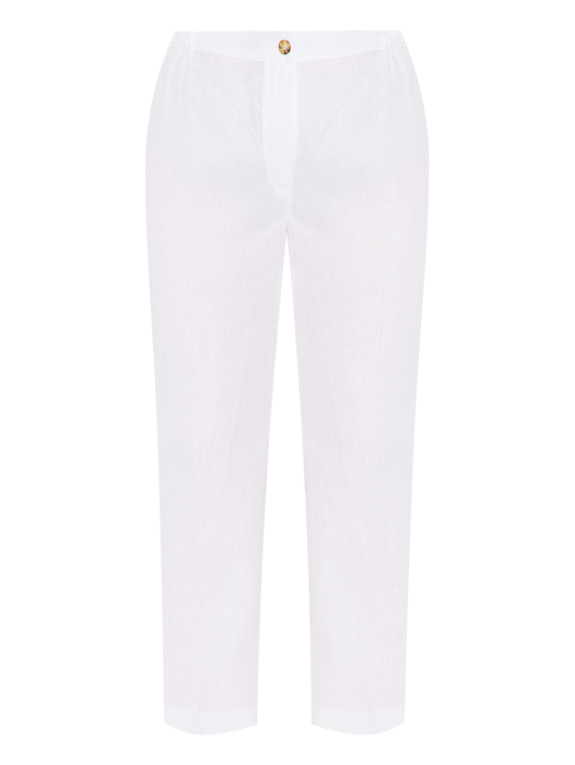 Marina Rinaldi Брюки из льна зауженного кроя