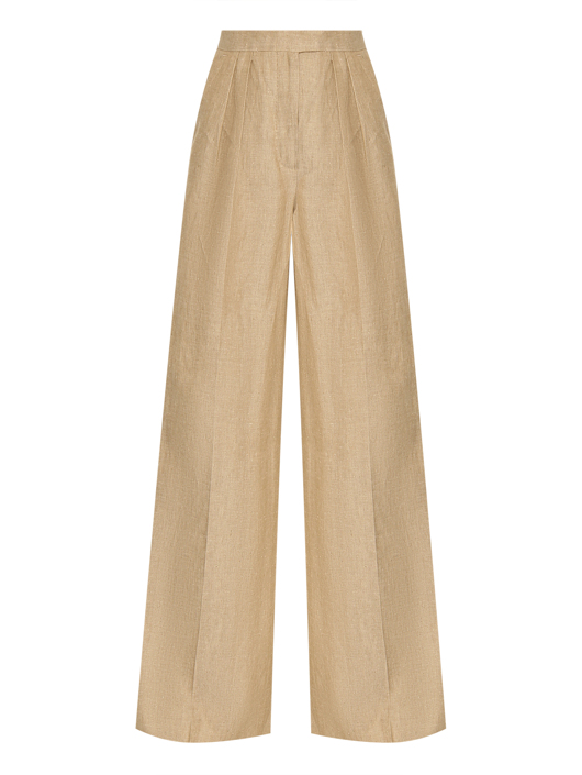 Max Mara Брюки из льна широкого фасона
