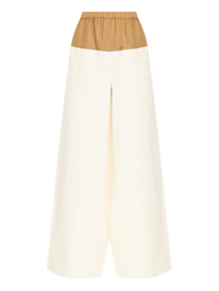 Max Mara Широкие брюки из льна и шелка