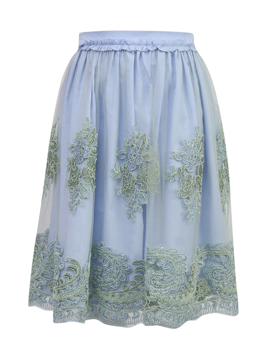 Scervino Street Двуслойная юбка из хлопка с декоративной отделкой