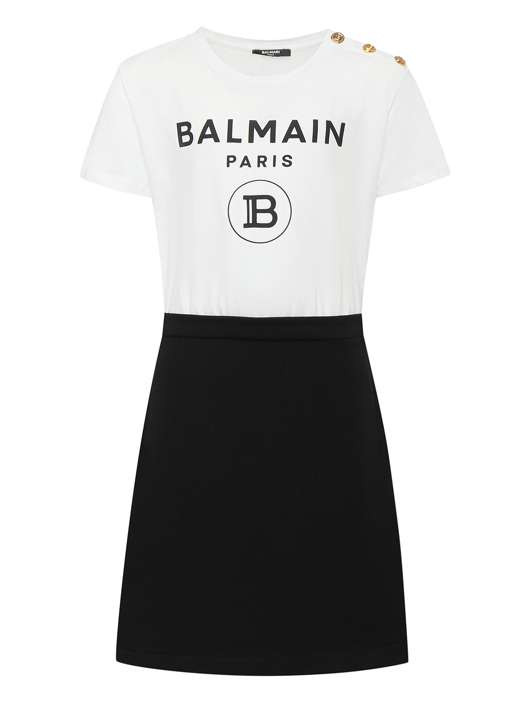 BALMAIN Платье с контрастной юбкой