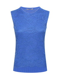 Ermanno Scervino Топ из кашемира декорированный кружевом