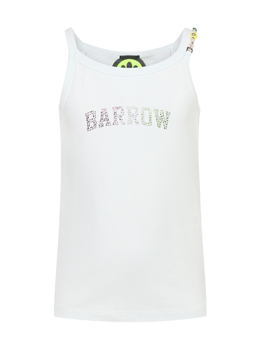Barrow Kids Топ из хлопка со стразами