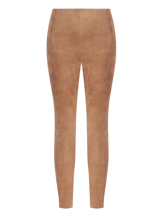 Weekend Max Mara Комбинированные брюки на резинке из замши