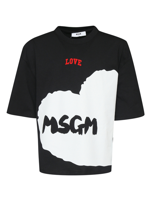 MSGM Футболка из хлопка с принтом