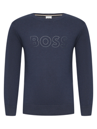 Boss Джемпер из хлопка с логотипом