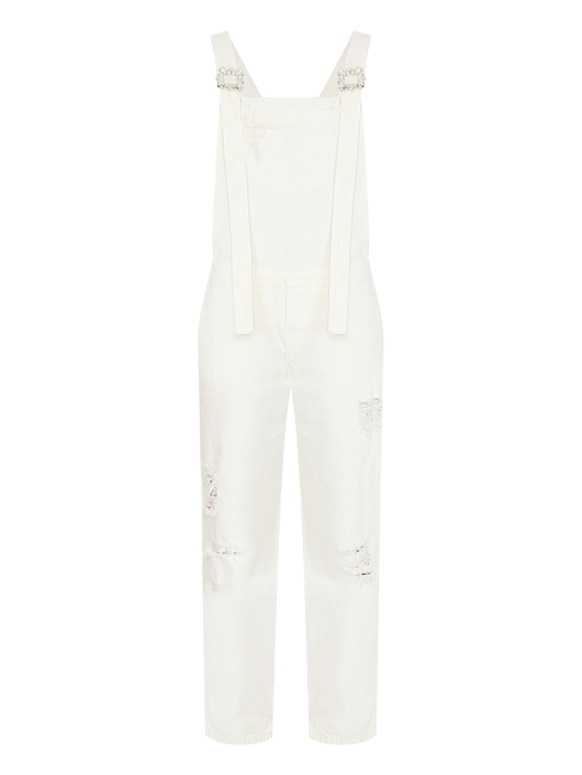 Ermanno Scervino Джинсовый комбинезон с потертостями