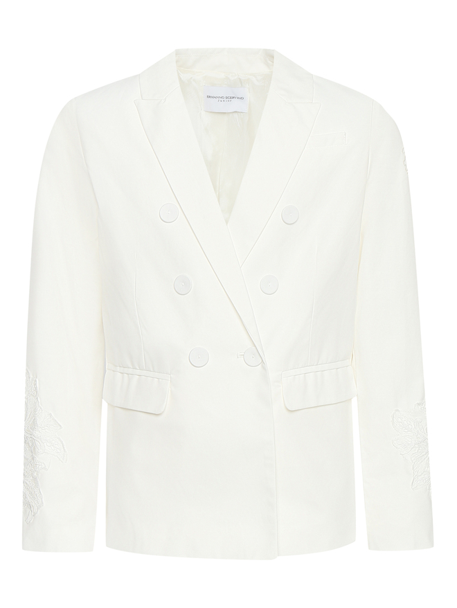Ermanno Scervino Junior Жакет из хлопка с кружевом