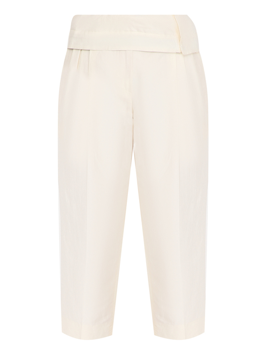 Sportmax Бриджи из хлопка с двойным поясом