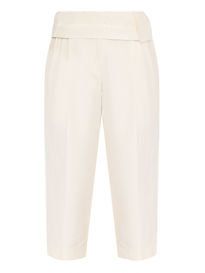 Sportmax Бриджи из хлопка с двойным поясом