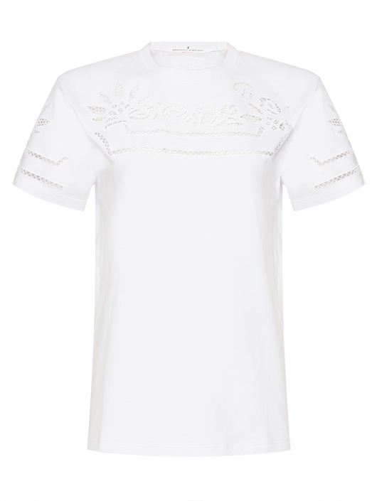 Ermanno Scervino Футболка из хлопка с вышивкой