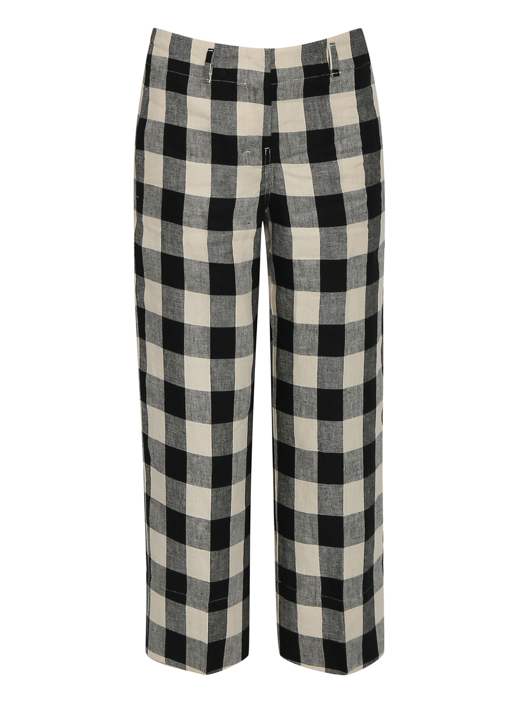 Max Mara Брюки в клетку из льна