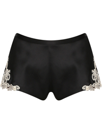 La Perla Шорты из шелка с кружевной аппликацией