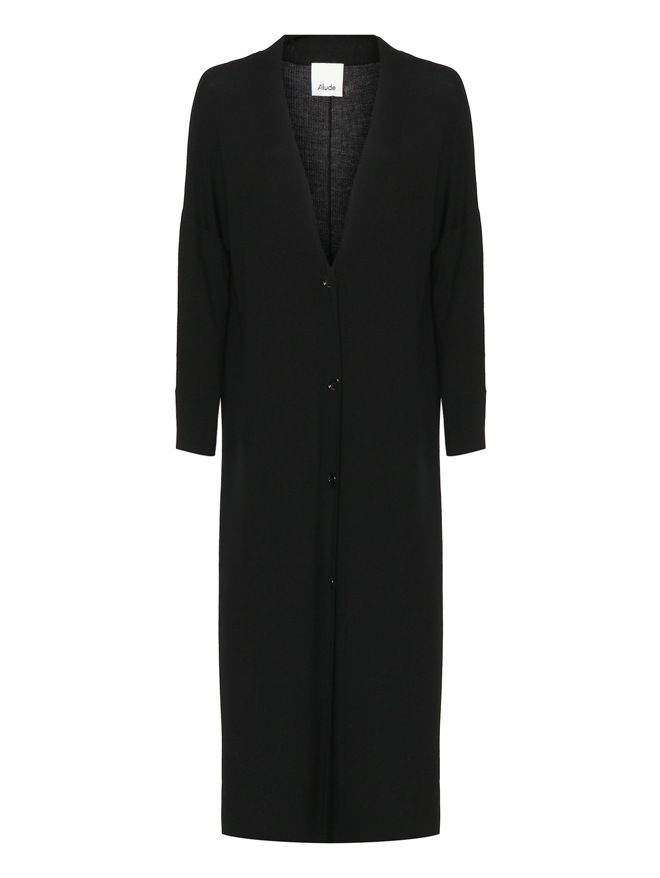 Allude Удлиненный кардиган-платье из шерсти