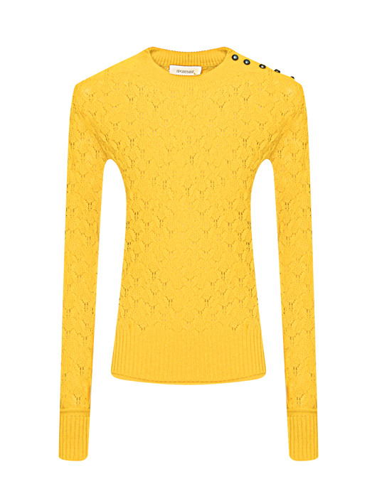 Sportmax Джемпер из шерсти и кашемира ажурной вязки