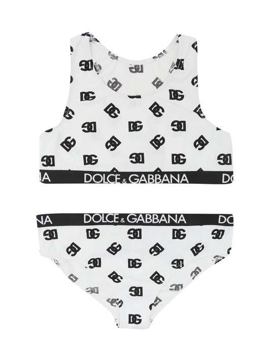 Dolce & Gabbana Комплект белья с контрастным узором