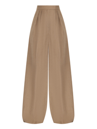Max Mara Шерстяные брюки из жатой ткани с защипами