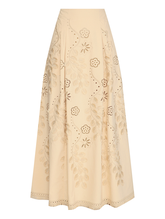 Alberta Ferretti Юбка-макси с вышивкой