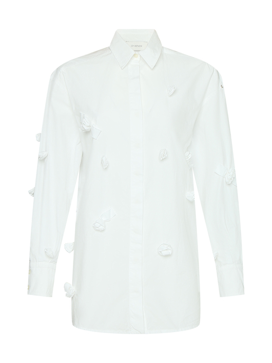 Sportmax Рубашка из хлопка с декором