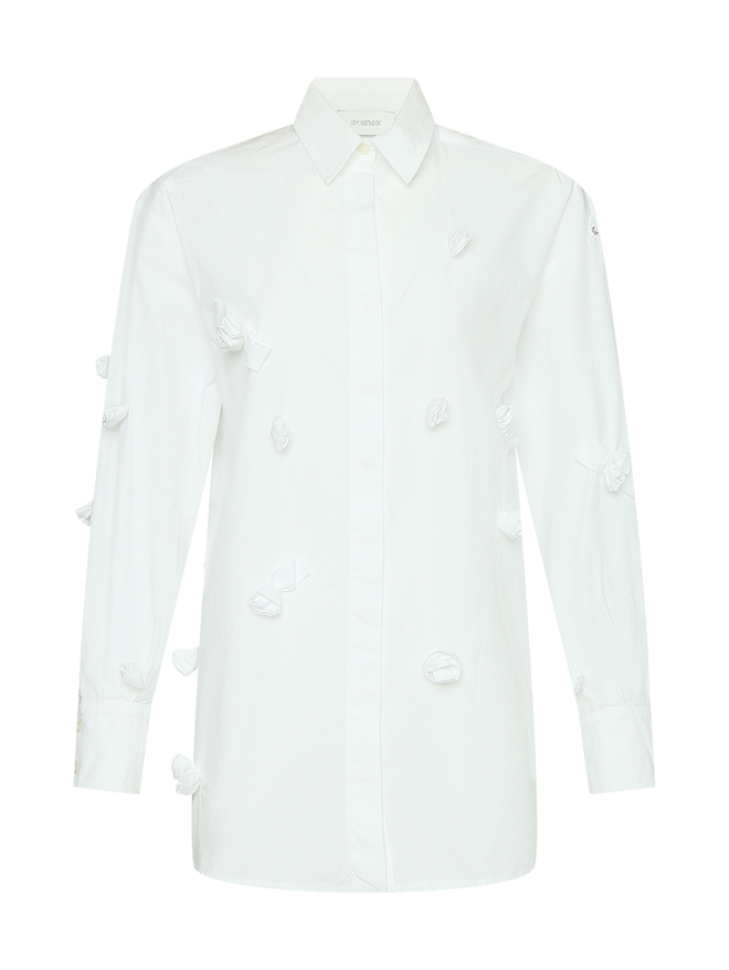 Sportmax Рубашка из хлопка с декором