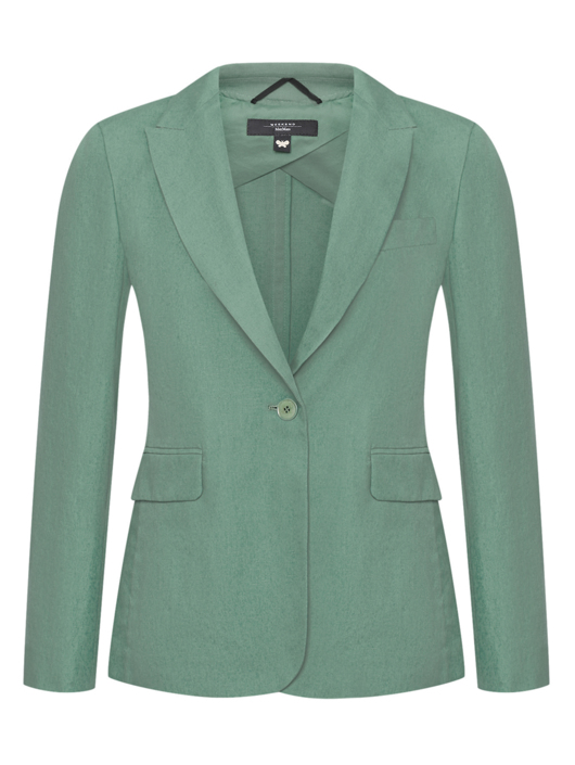 Weekend Max Mara Однобортный жакет из хлопка и льна