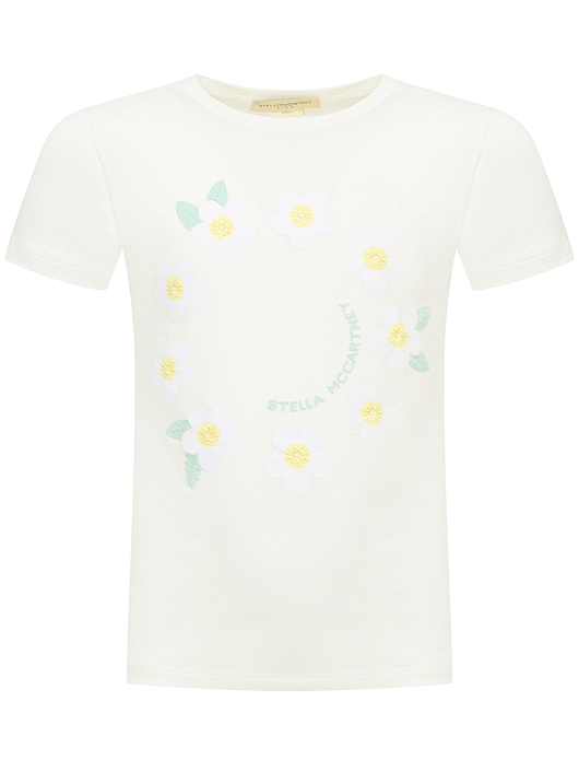 Stella McCartney kids Футболка с принтом из хлопка