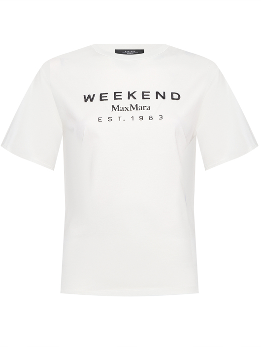Weekend Max Mara Футболка из хлопка с логотипом