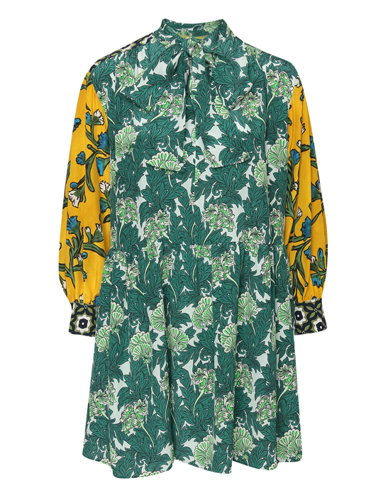 Weekend Max Mara Платье-мини из шелка с узором