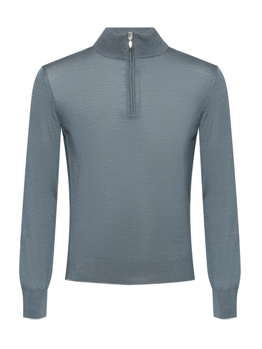 Doriani Cashmere Кардиган с замком воротником из шерсти и шелка