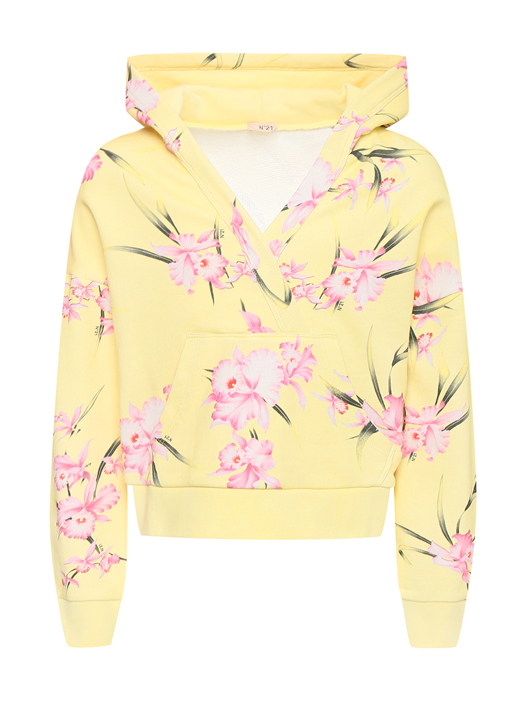 N21 Толстовка из хлопка с капюшоном