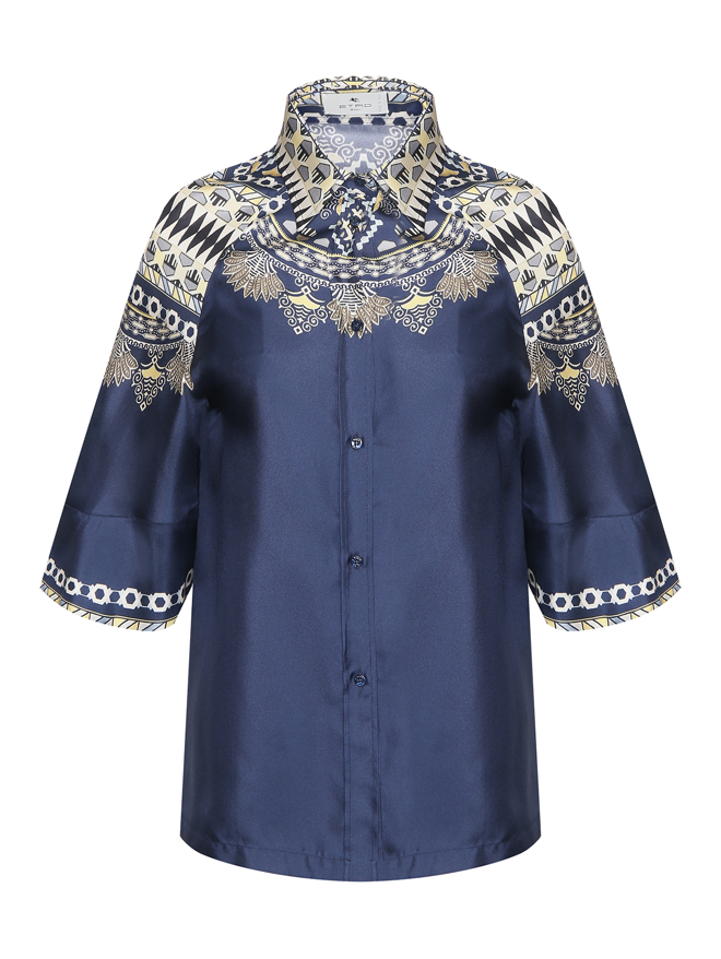 Etro Блуза из шелка с узором