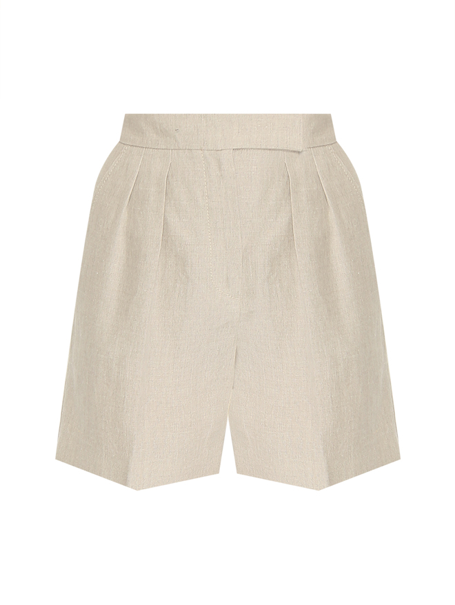 Max Mara Шорты из льна с защипами