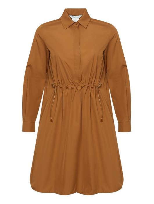 Max Mara Платье из хлопка с декоративной сборкой