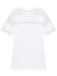Ermanno Scervino Футболка из хлопка с кружевной отделкой