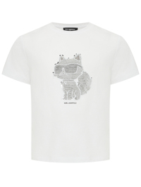 Karl Lagerfeld Футболка из хлопка с пайетками