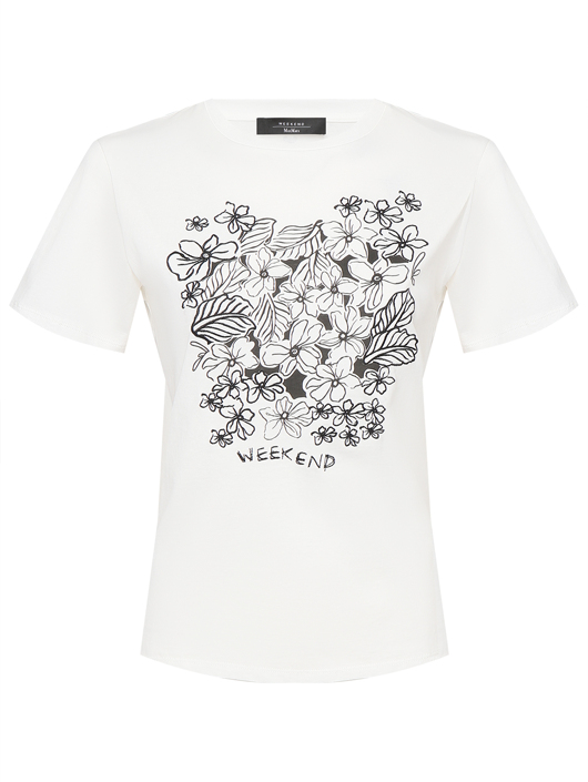 Weekend Max Mara Футболка с узором из хлопка