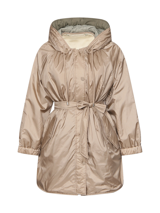 Weekend Max Mara Двухсторонняя куртка с поясом и капюшоном