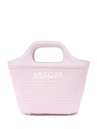 MSGM Сумка из соломы с логотипом