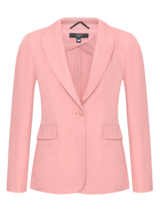 Weekend Max Mara Однобортный жакет из хлопка и льна