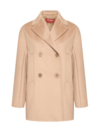 Max Mara Двубортное полупальто из шерсти