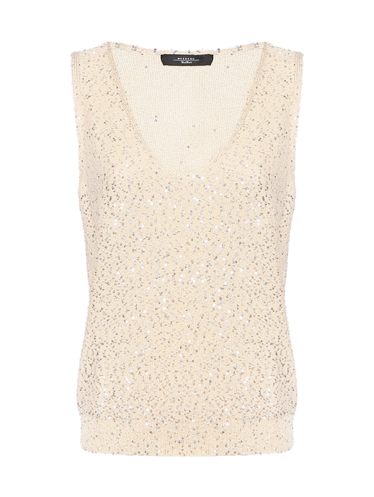 Weekend Max Mara Трикотажный топ с пайетками