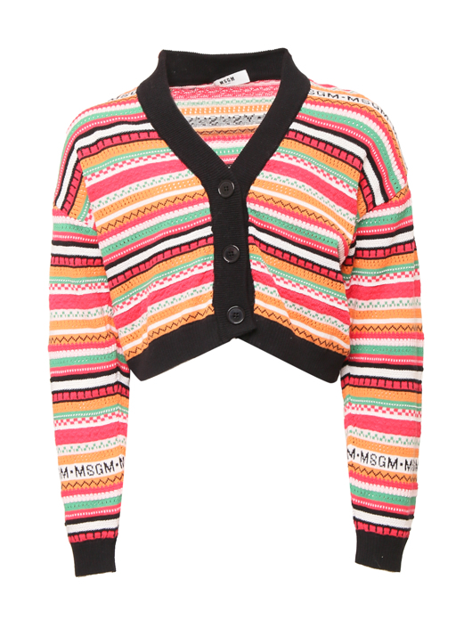 MSGM Хлопковый кардиган в полоску