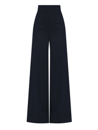Max Mara Широкие брюки из льна и хлопка