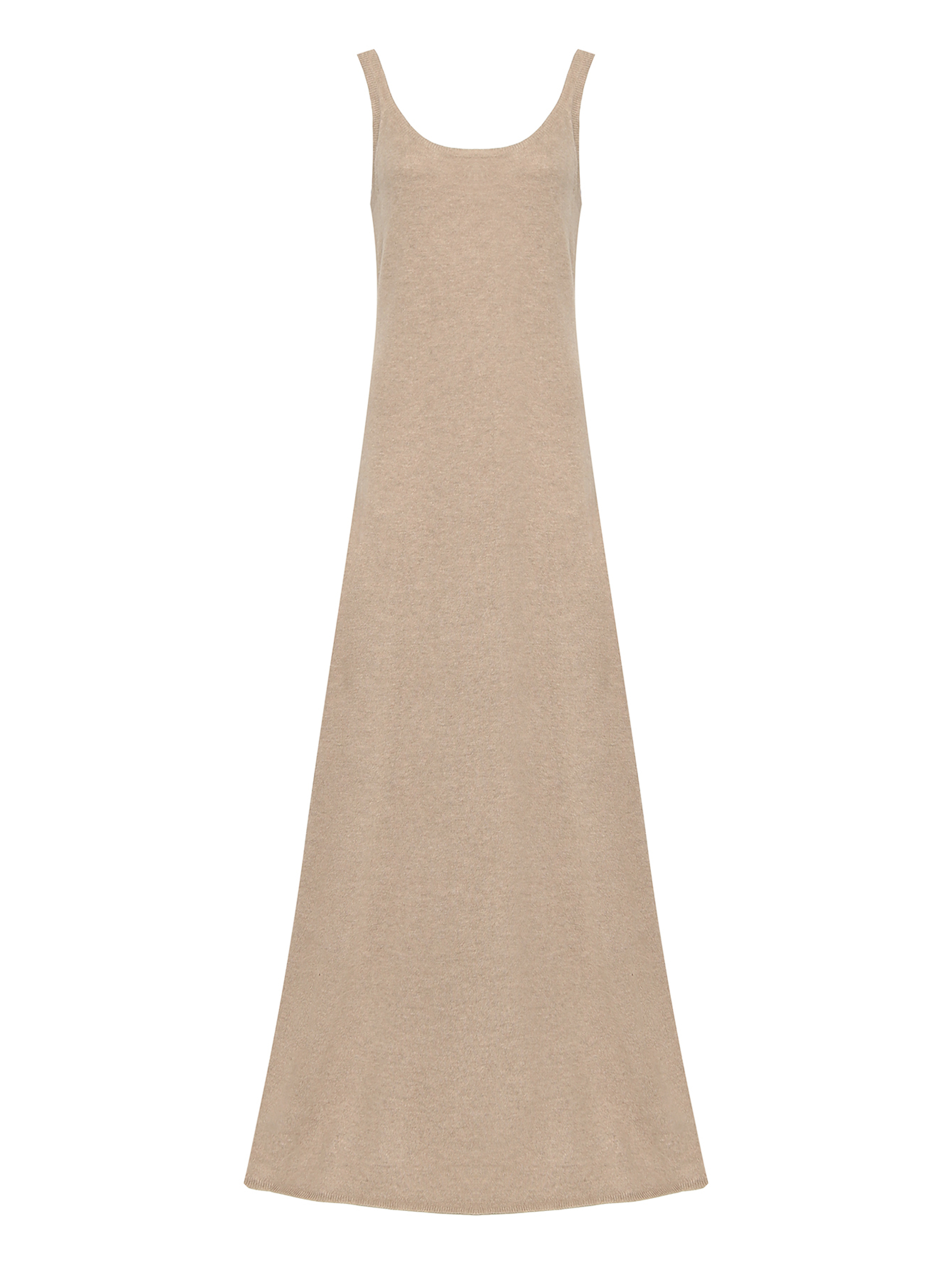 Платье-макси из шерсти и кашемира на брителях