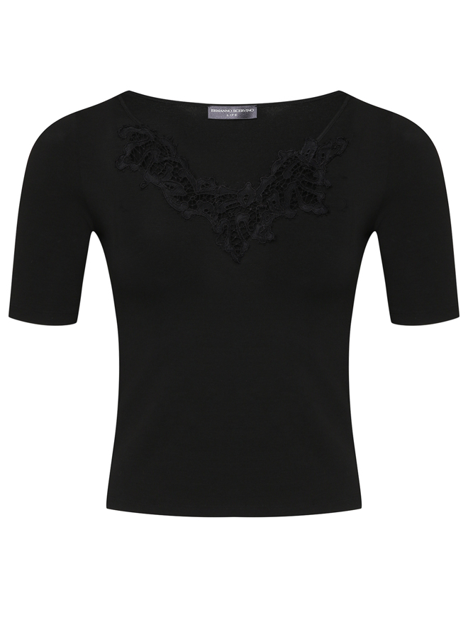 Ermanno Scervino Топ с кружевной отделкой