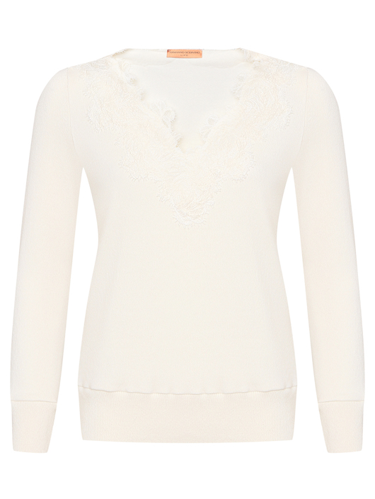Ermanno Scervino Джемпер с отделкой из кружева