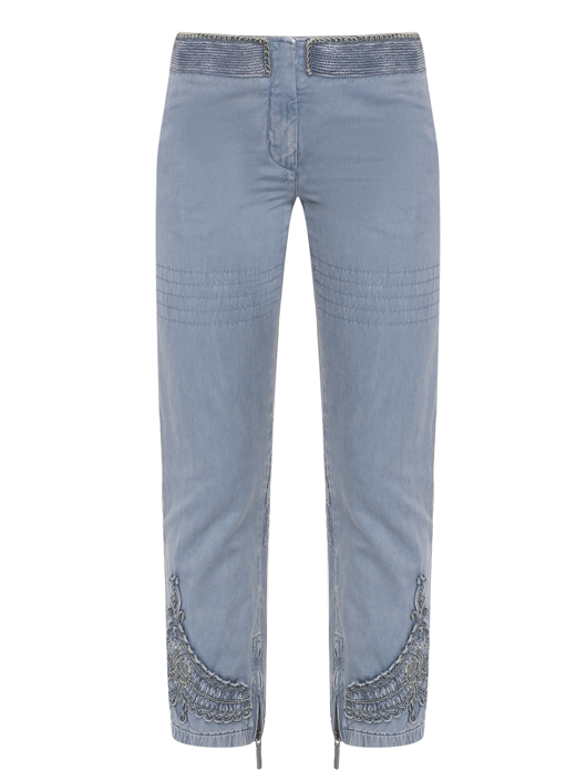 Ermanno Scervino Брюки из смешанного хлопка с декором