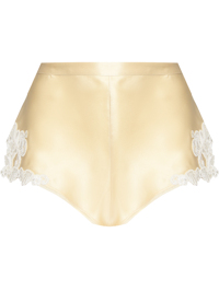 La Perla Шорты из шелка с кружевной аппликацией