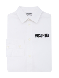 Moschino Рубашка из хлопка с вышитым логотипом